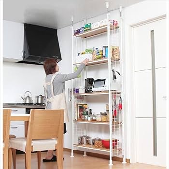 Amazon｜ラック 突っ張り 5段 幅97×奥行35×高さ232~282cm